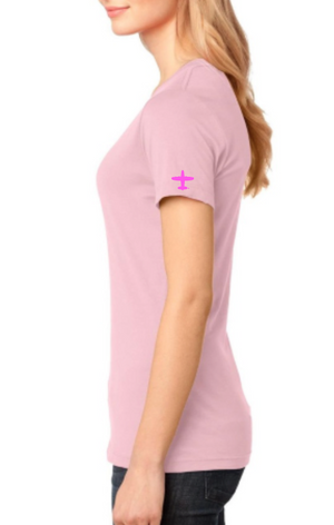 PLANE Sexy Deep V-Neck T-Shirt (Pink)