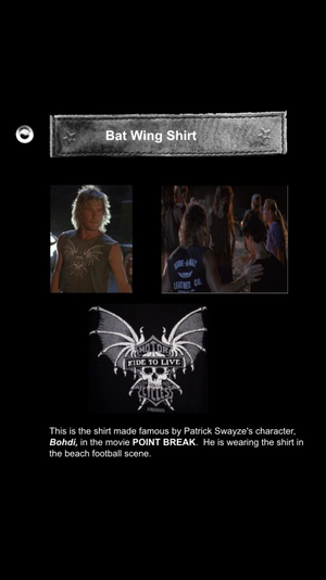 Patrick Swayze - Point Break - Authentic BATWING T-shirt